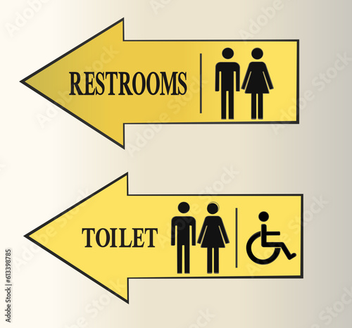 Restroom symbol toilet sign isolated vector