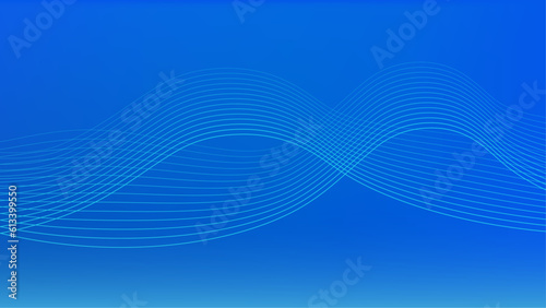royal blue business abstract banner background with fluid gradient wavy shapes