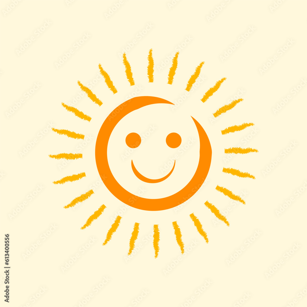 sun icon vector template. for clip art, graphic elements, digital drawing, and many more.  