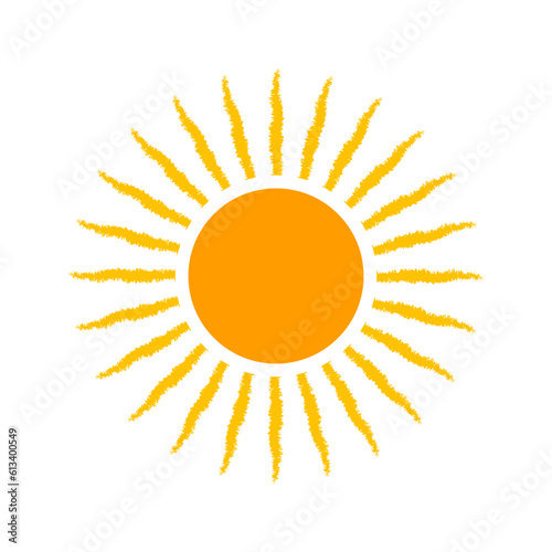 sun icon vector template. for clip art, graphic elements, digital drawing, and many more. 