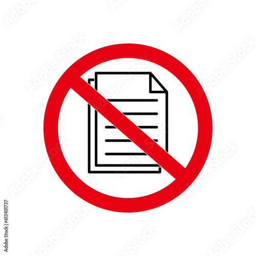 Do not Copy file sign icon