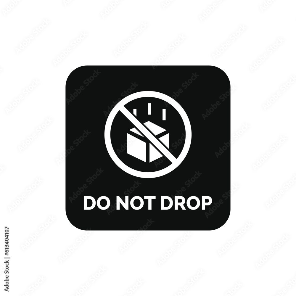 Do not drop packaging mark icon symbol vector Do not drop packaging mark icon symbol vector