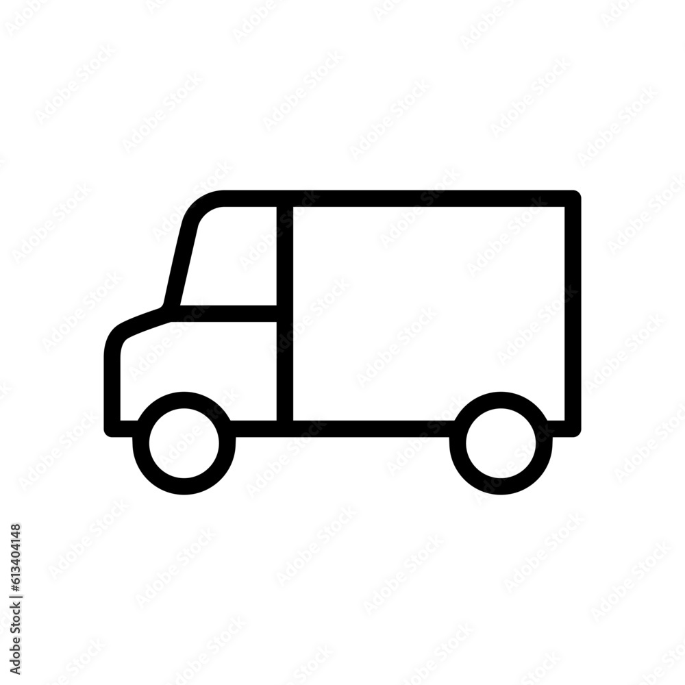 Truck vector icon. Lorry illustration sign. Autotruck symbol or logo.