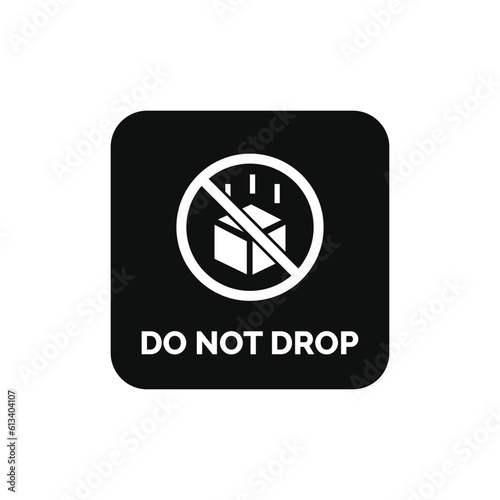 Do not drop packaging mark icon symbol vector