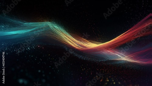 Sail the cosmic data sea with our video, illustrating abstract information's mesmerizing journey through space - reworked generative AI