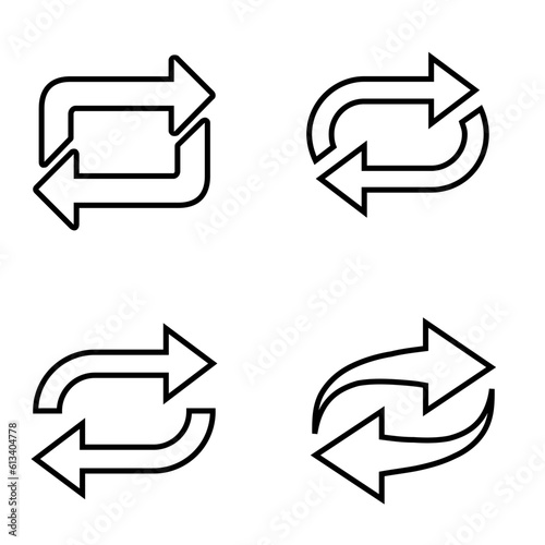 Reload icon vector set. Reset illustration sign collection. update symbol or logo.