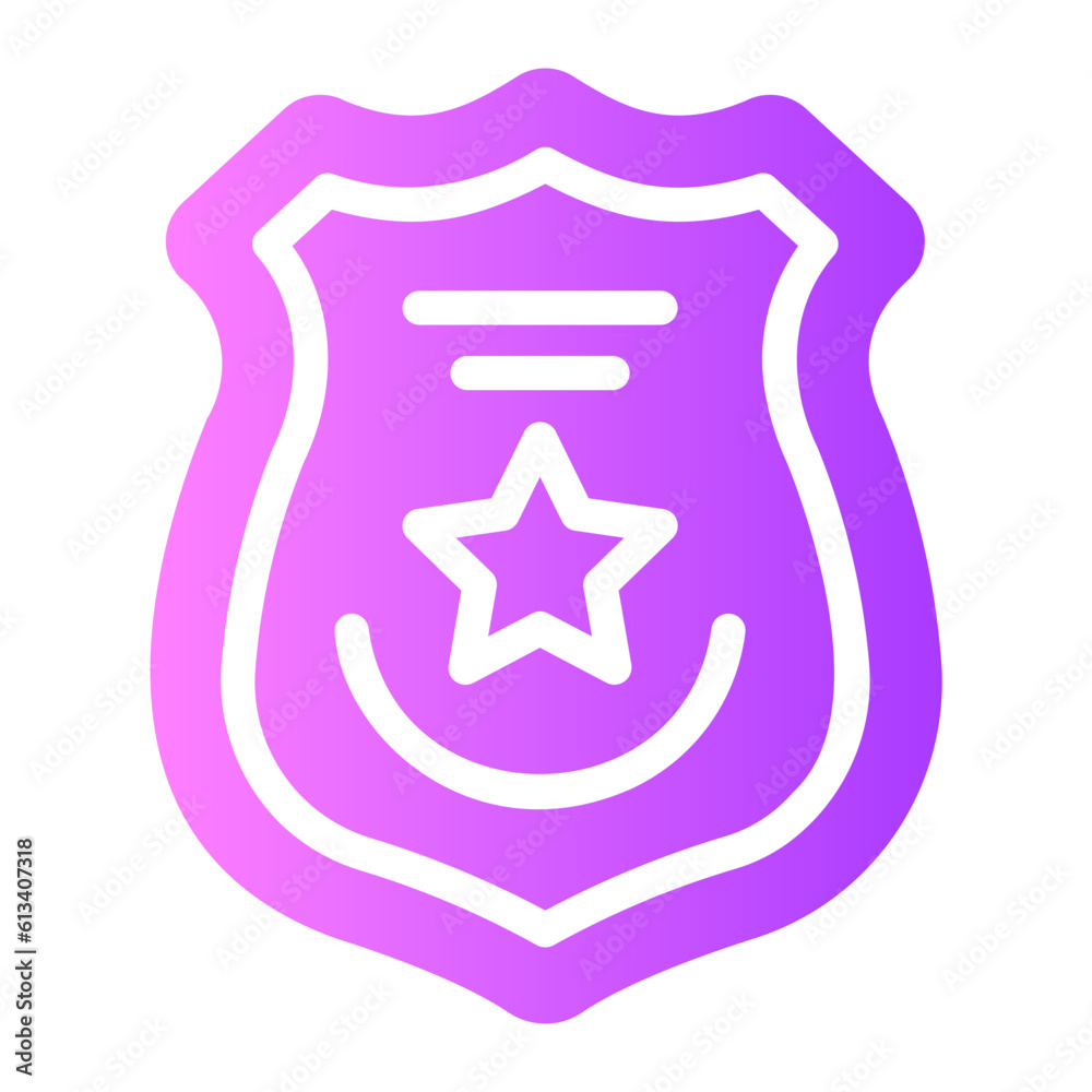 police badge Gradient icon police badge Gradient icon