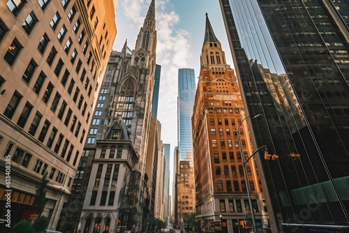 Skyscrapers and Offices in New York City - Urban Architecture and Business Hub, Generative AI © Haider