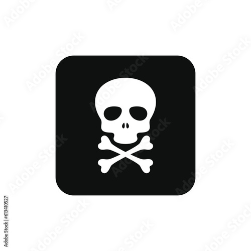 Poison toxic packaging mark icon symbol vector