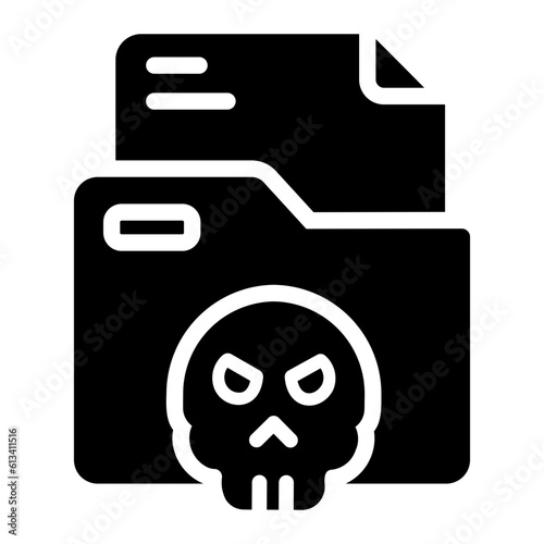 infected files Solid icon