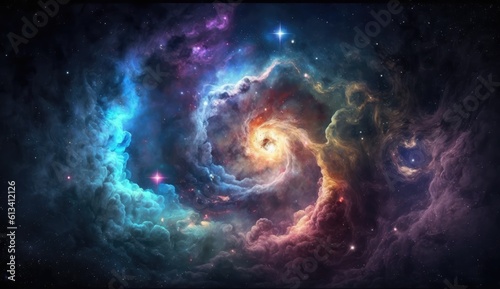 Galaxy in outer space