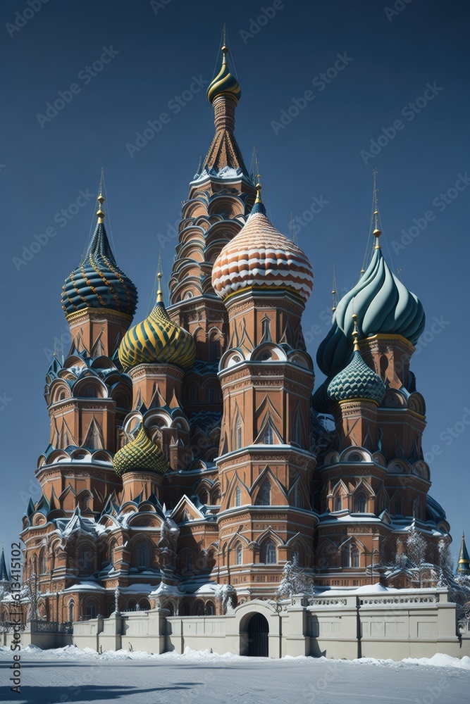 Russian background realistic render Generative ai Russian background realistic render Generative ai