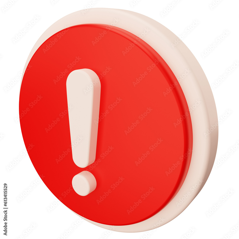caution exclamation mark 3d icon caution exclamation mark 3d icon
