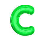 Letter C Green Balloon