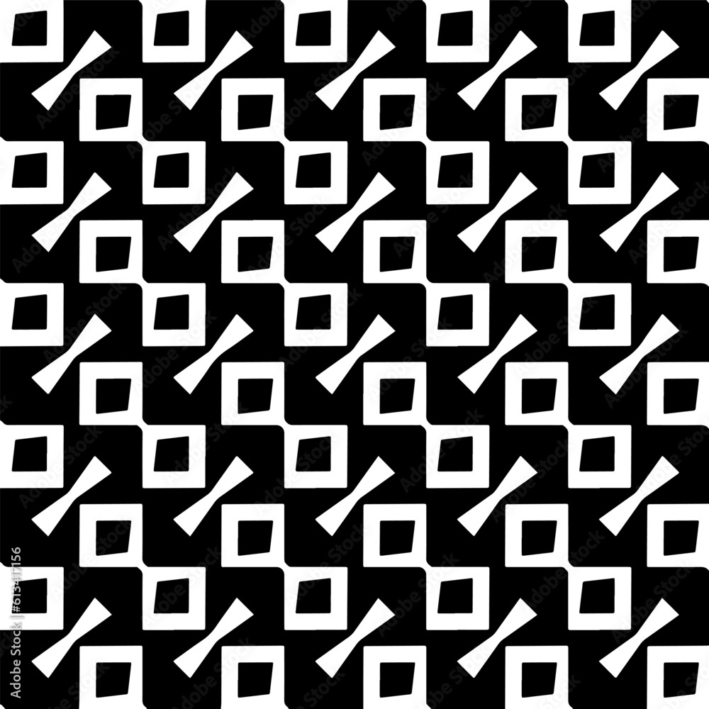 Background with abstract shapes. Black and white texture. Seamless monochrome repeating pattern for decor, fabric, cloth. Background with abstract shapes. Black and white texture. Seamless monochrome repeating pattern for decor, fabric, cloth.