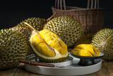 Musang King durian, indoor close-up, kitchen