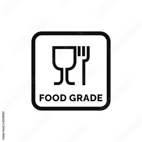 Food grade packaging mark icon symbol vector