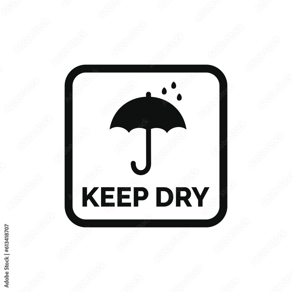 Keep dry packaging mark icon symbol vector Keep dry packaging mark icon symbol vector