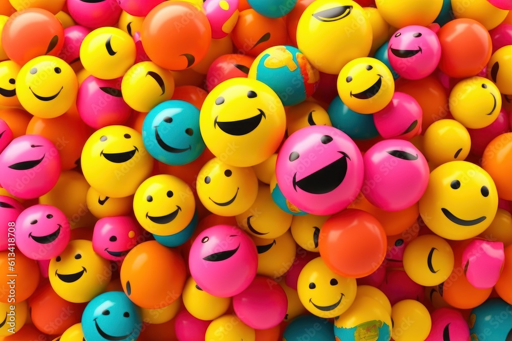 Joyful Emoji Background, World Emoji Day and Happy Day. Generative Ai Joyful Emoji Background, World Emoji Day and Happy Day. Generative Ai