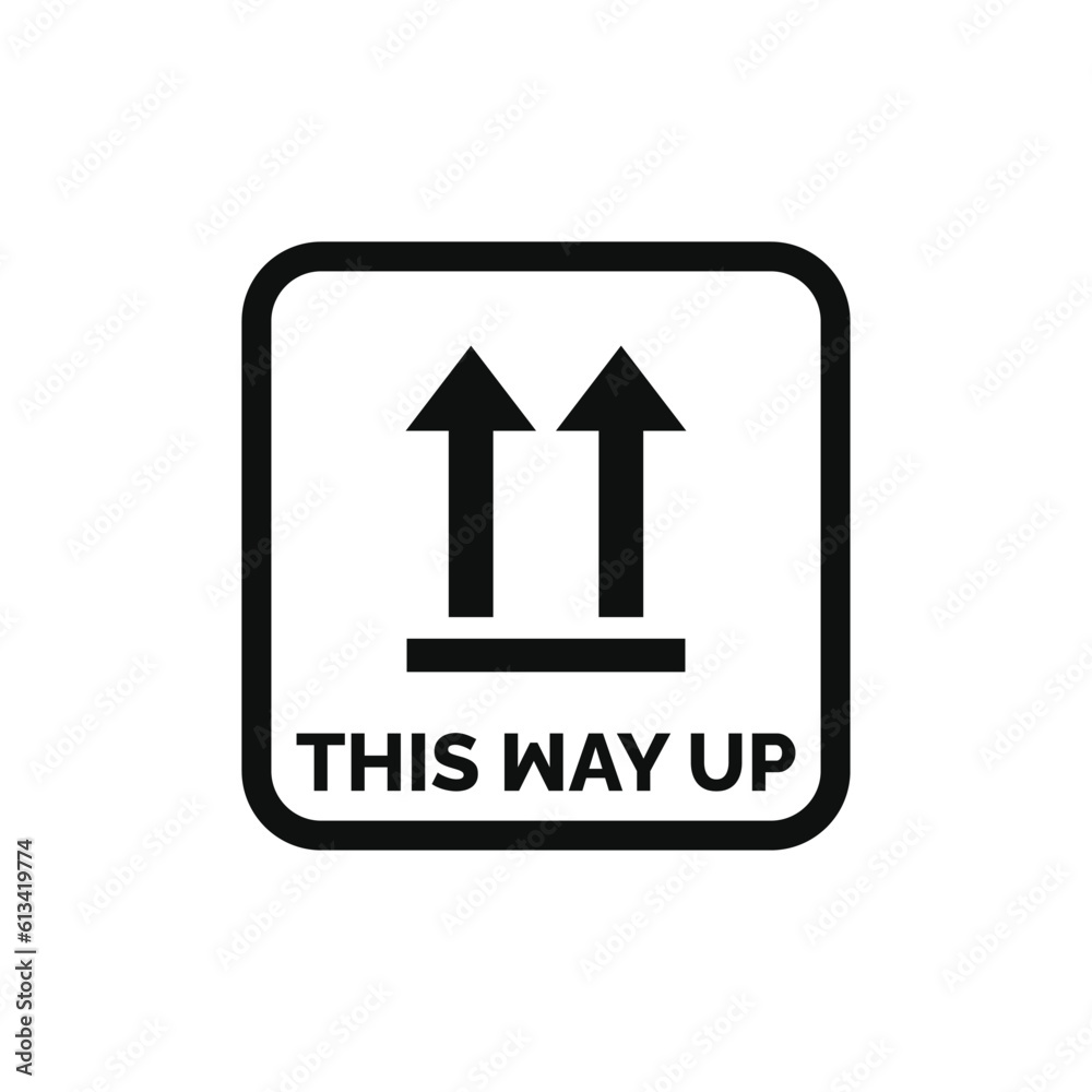 This way up packaging mark icon symbol vector This way up packaging mark icon symbol vector