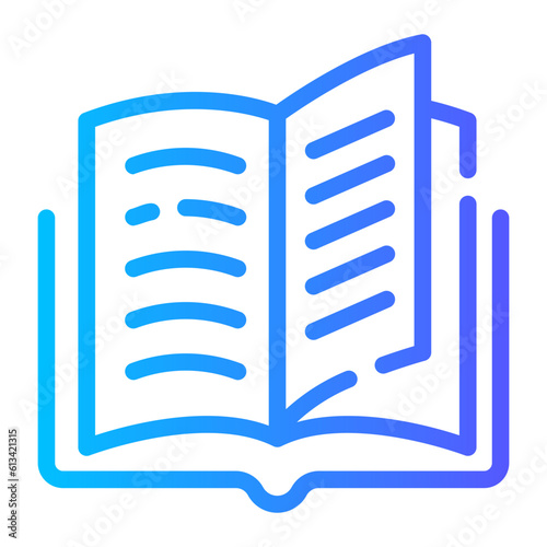 open book Line Gradient Icon