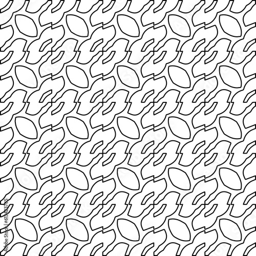 Stylish texture with figures from lines. Line art. Black and white pattern. Abstract background for web page  textures  card  poster  fabric  textile. 