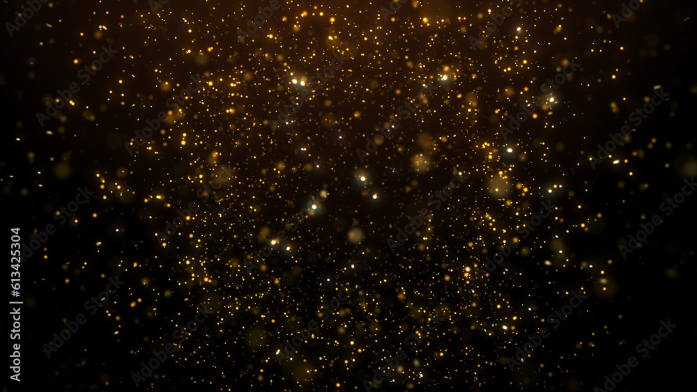 golden particles shining stars dust bokeh glitter awards dust abstract ...