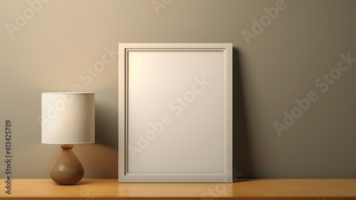 Blank white Thin Poster Frame mock up