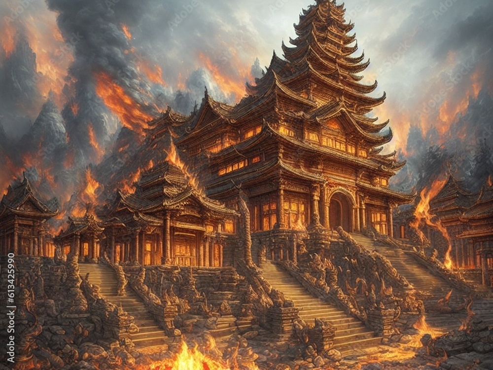 Fototapeta premium Flame temple