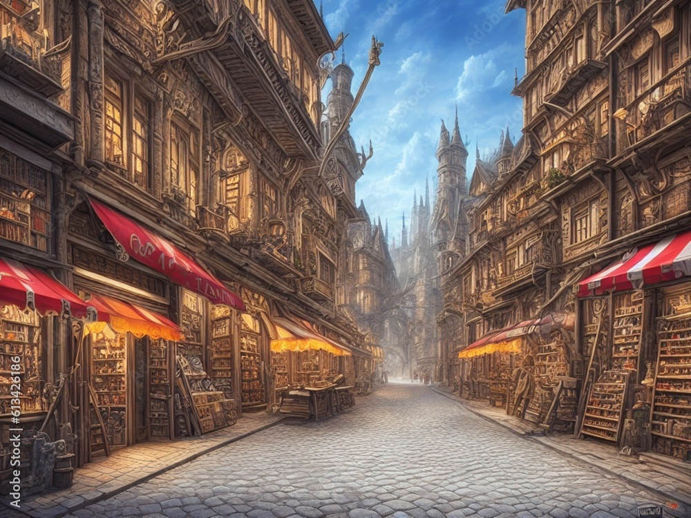 Fototapeta premium Steampunk city