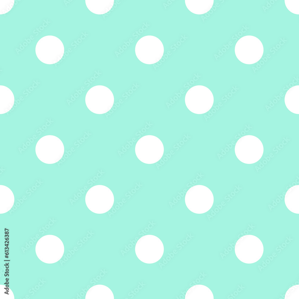 Green white Large Polka Dots Pattern Repeat Background Green white Large Polka Dots Pattern Repeat Background