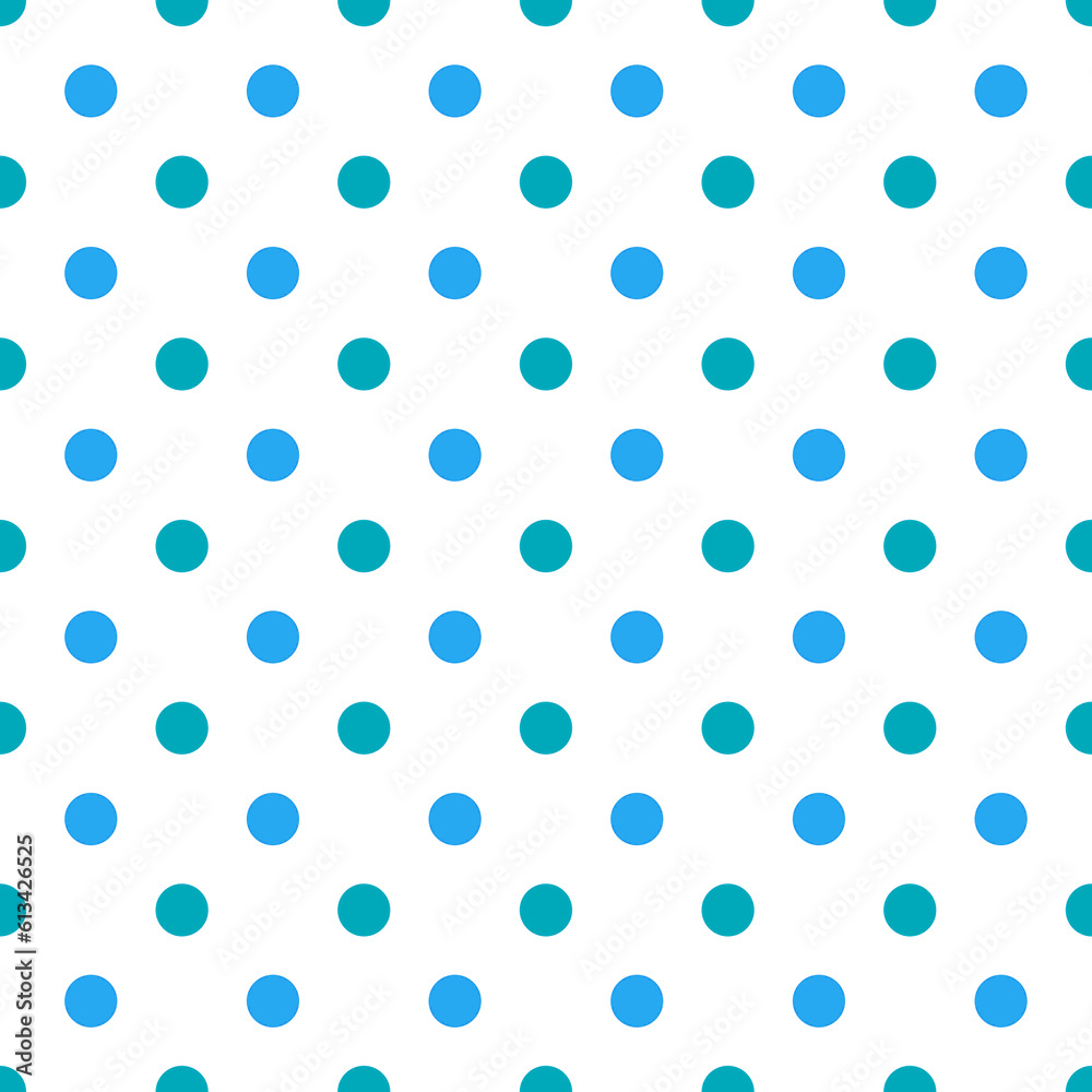 Green white Large Polka Dots Pattern Repeat Background