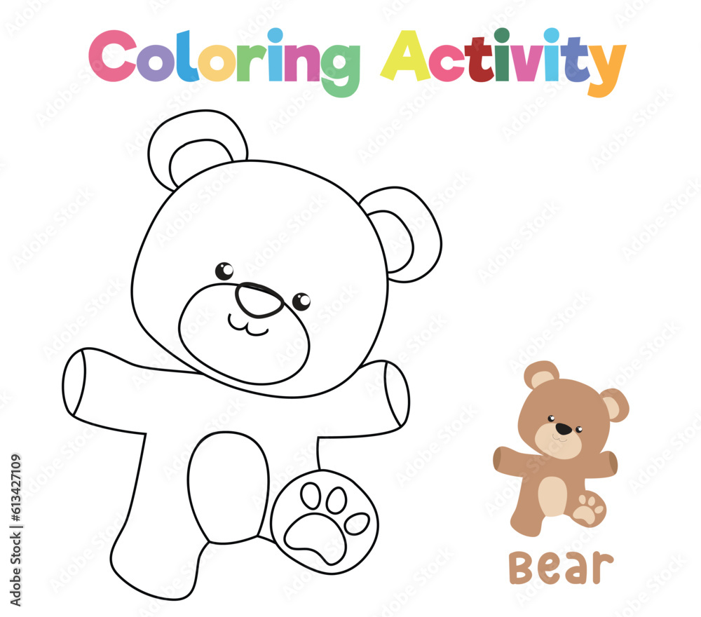 coloring-the-cute-brown-bear-coloring-activity-for-preschool-and