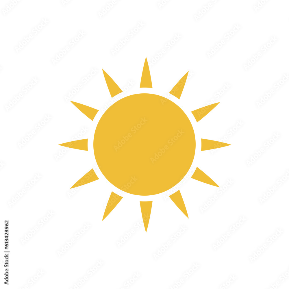 Sun icon. Trendy vector summer symbol for website design, web button, mobile app. Sun icon. Trendy vector summer symbol for website design, web button, mobile app.