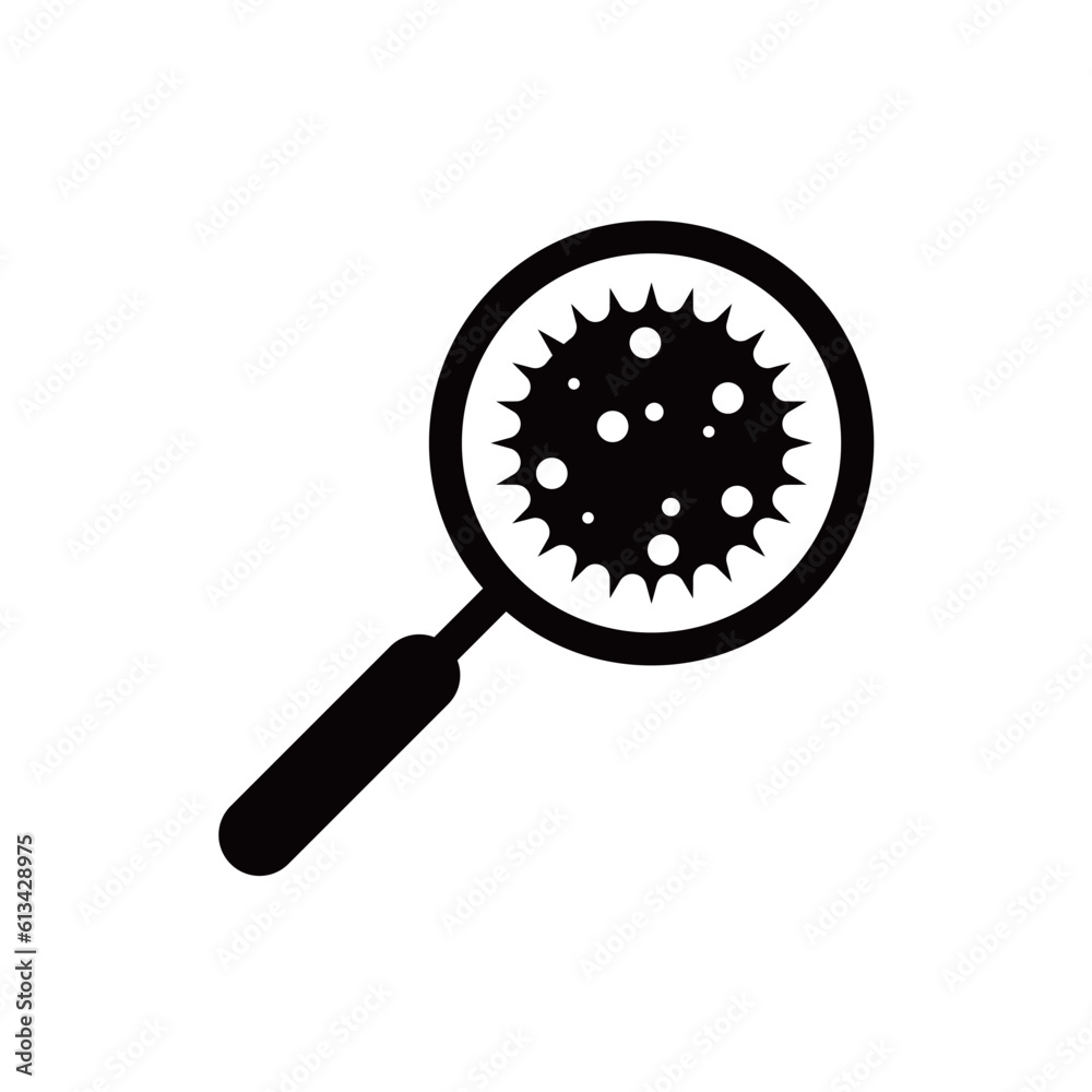 Search Bacteria and germs icon concept Search Bacteria and germs icon concept