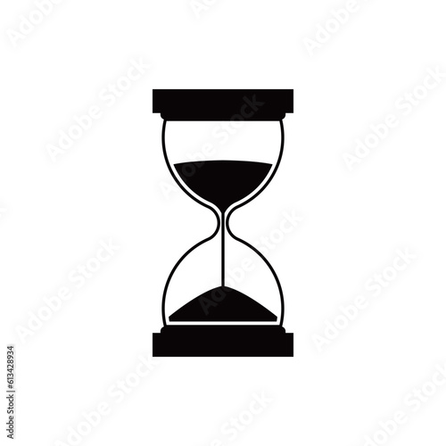 Vintage hourglass / sandglass timer or clock flat icon for apps and websites