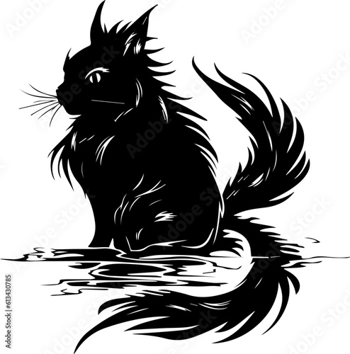 silhuette cat animal images
