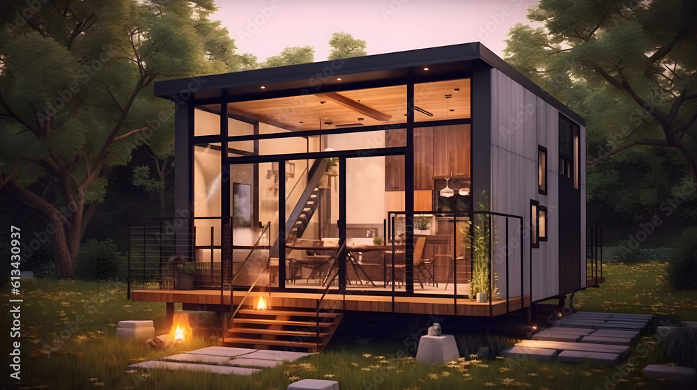 Modern tiny house.