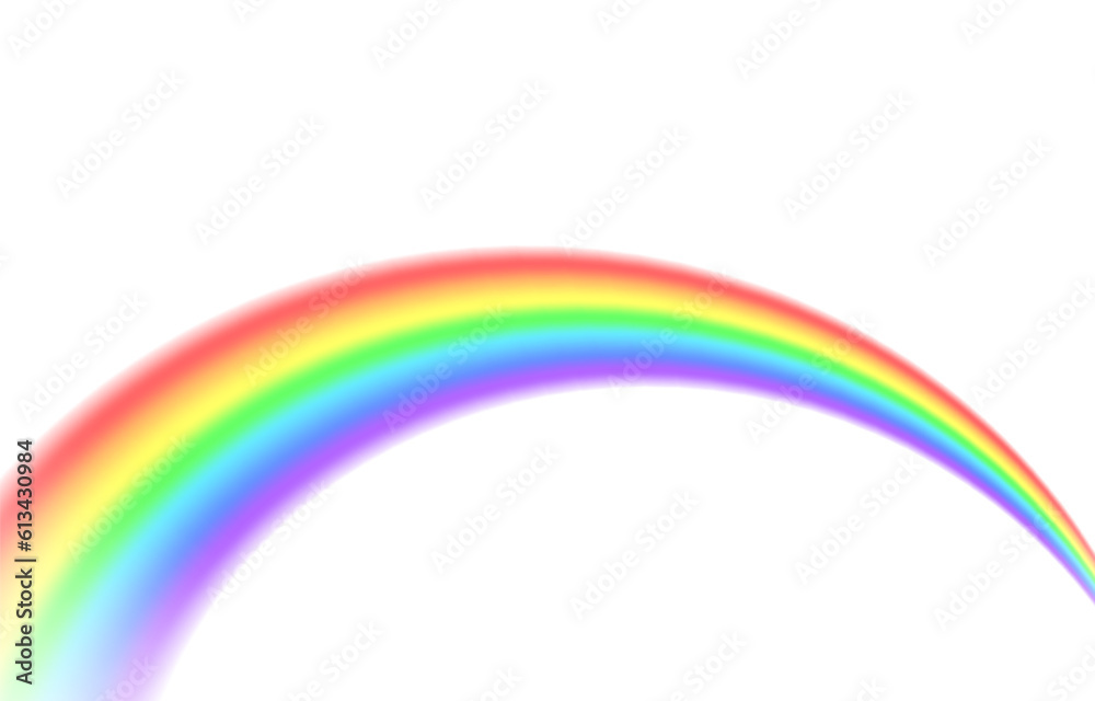 Vector rainbow. Rainbow png. Effect after the rain. A natural phenomenon.