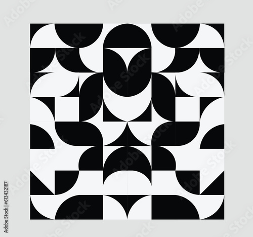 Minimal geometric poster set. Trendy design. Monochrome pattern. Eps10 vector.