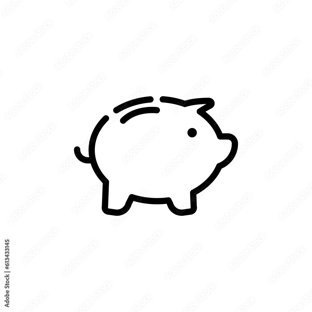economy piggy bank sign symbol vector economy piggy bank sign symbol vector