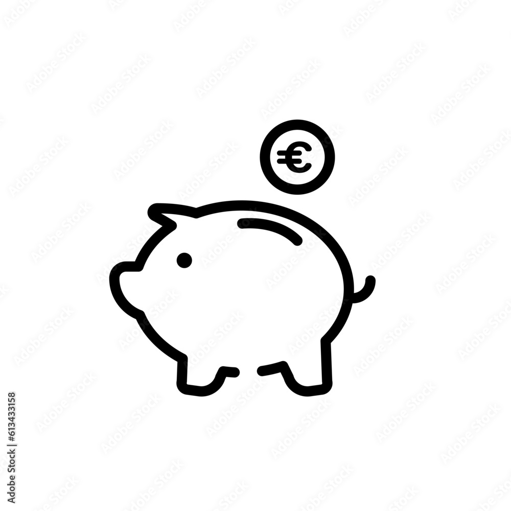 economy piggy bank sign symbol vector economy piggy bank sign symbol vector