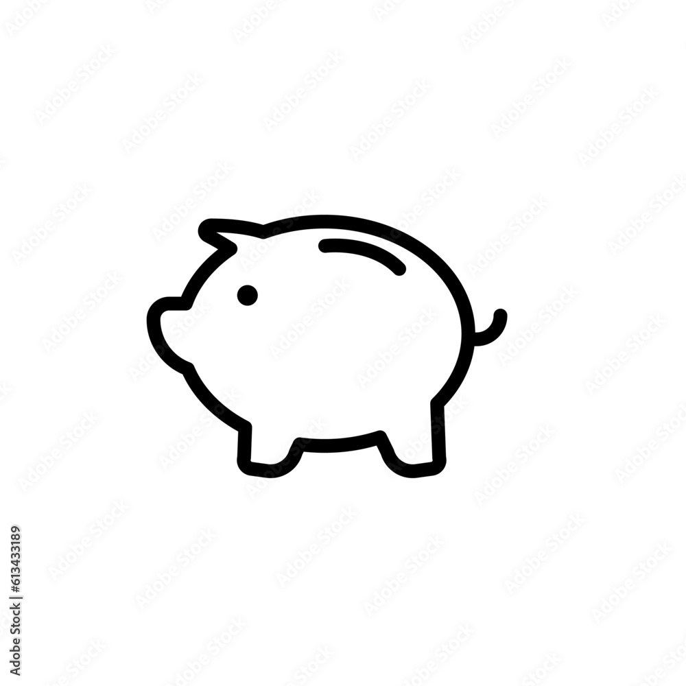 economy piggy bank sign symbol vector economy piggy bank sign symbol vector