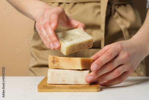 Concept of hygiene and spa products - soap