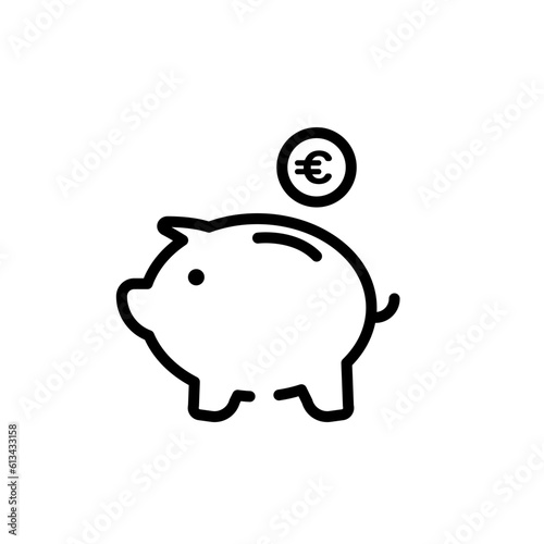 economy piggy bank sign symbol vector