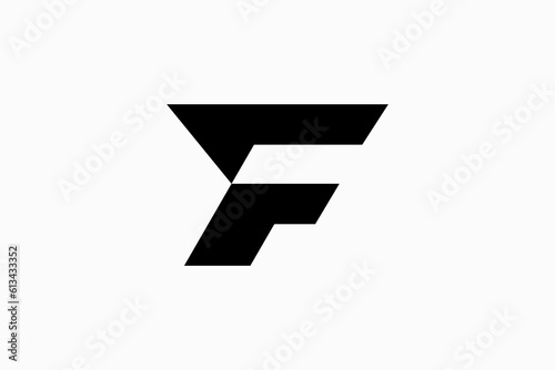 Initial Letter F and back arrow Vector Logo Premium