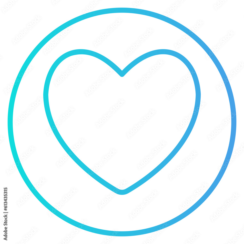 Heart icon in gradient style, use for website mobile app presentation Heart icon in gradient style, use for website mobile app presentation
