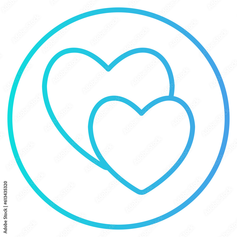Hearts icon in gradient style, use for website mobile app presentation Hearts icon in gradient style, use for website mobile app presentation