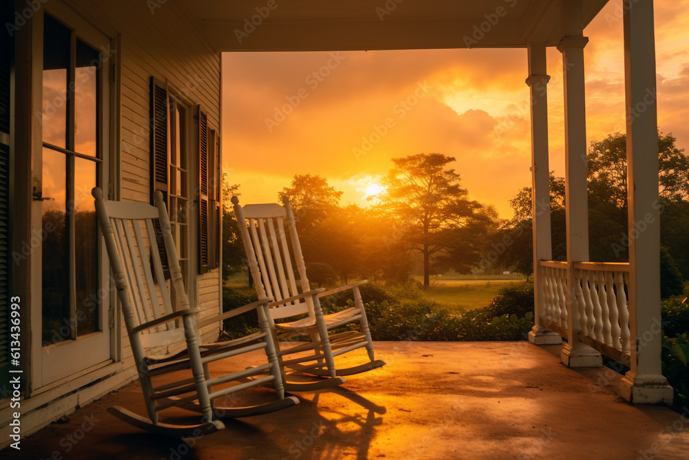 Porch at Sunset