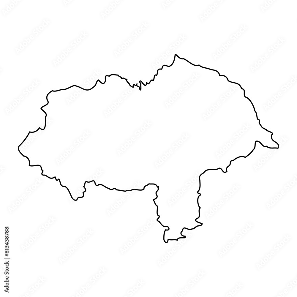 North Yorkshire map, ceremonial county of England. Vector illustration.
